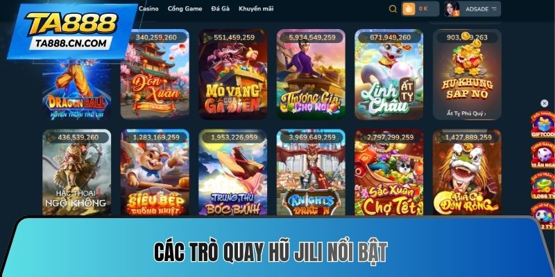 Các trò quay hũ JILI nổi bật