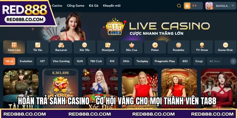 Hoàn trả sảnh casino
