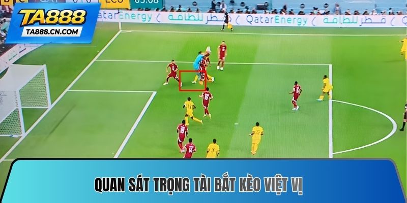 Quan sát trọng tài bắt kèo việt vị